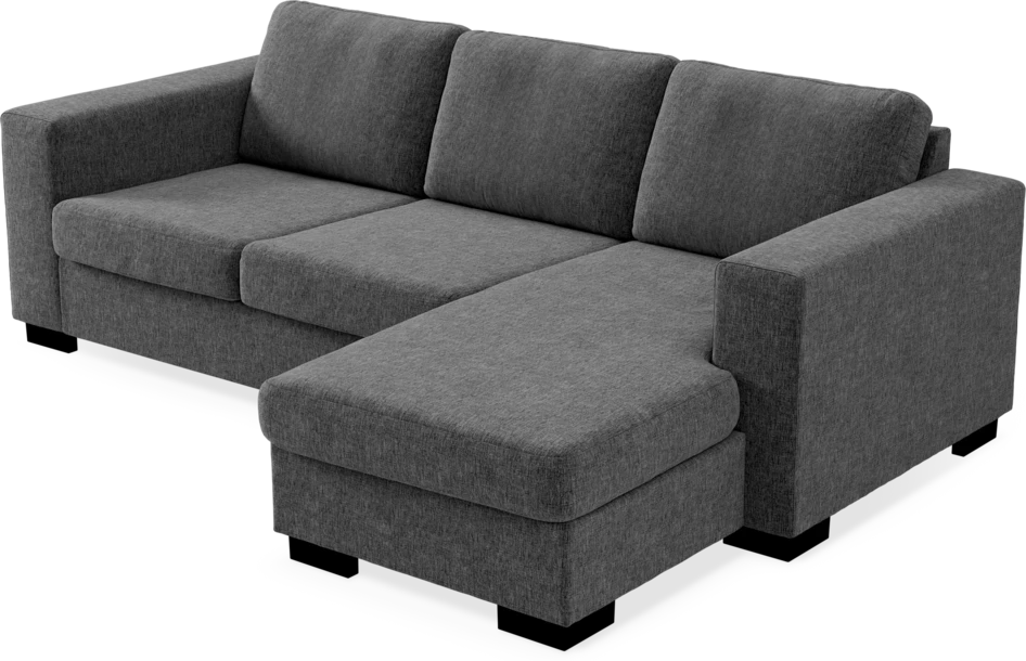 Nevada - 3-sits soffa med flyttbar schäslong - Grå