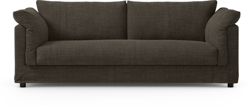 Cherrie - 3-sits soffa, hel dyna och kappa - Brun