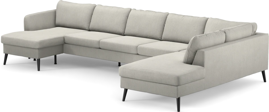 County - 4-sits soffa med schäslong vänster och divan höger - Grå