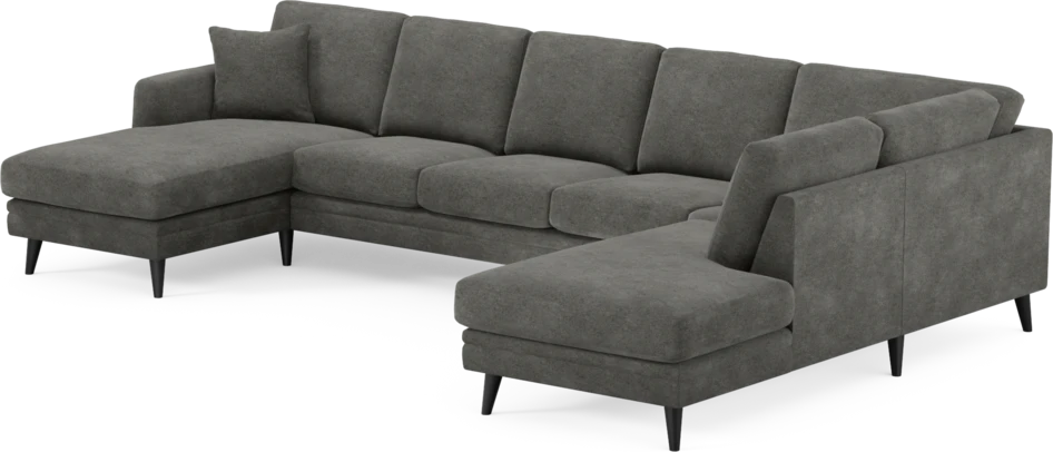 Eden - 3-sits soffa med schäslong vänster och divan höger - Grå