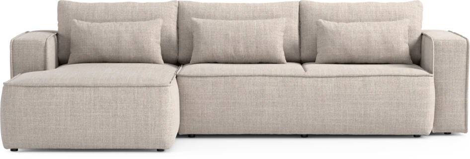 Ide - Bäddsoffa 3-sits med schäslong vänster - Beige