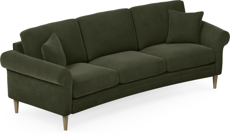 Eden - 3-sits soffa svängd - Grön