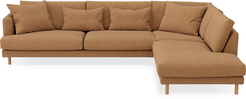 Harper - 3-sits soffa med divan höger - Gul