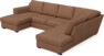Friday - 3-sits soffa med schäslong vänster och divan höger - Orange