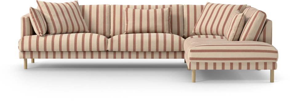 Harper - 3-sits soffa med divan höger - Flerfärgad