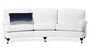Oxford Delux - 3-sits soffa svängd, fast klädsel - Vit