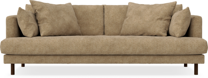 Harper - 3-sits soffa, hel dyna - Brun