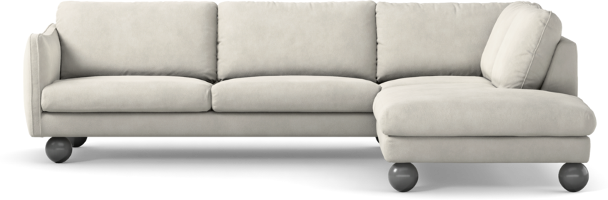 Madison Lux - 3-sits soffa med divan höger - Vit