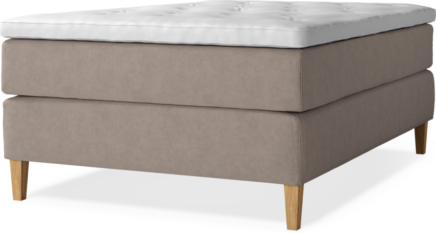 Delux Dream - Kontinentalsäng, enkelsäng med bäddmadrass - Beige