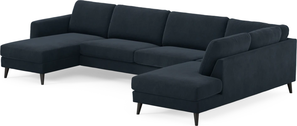 Bridge - 3-sits soffa med schäslong vänster och divan höger - Blå