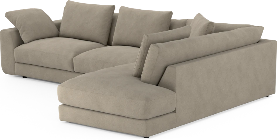 Amie - 3-sits med divan höger - Beige