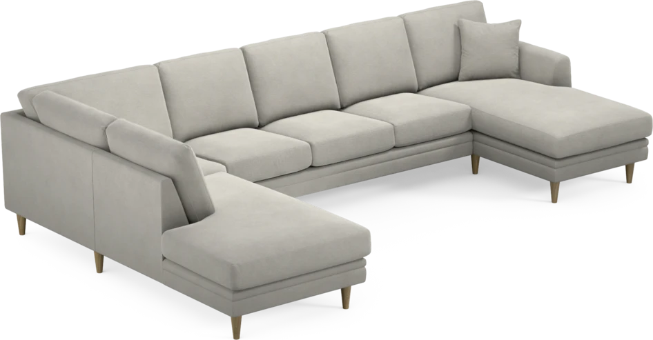 Eden - 3-sits soffa med divan vänster och schäslong höger - Grå