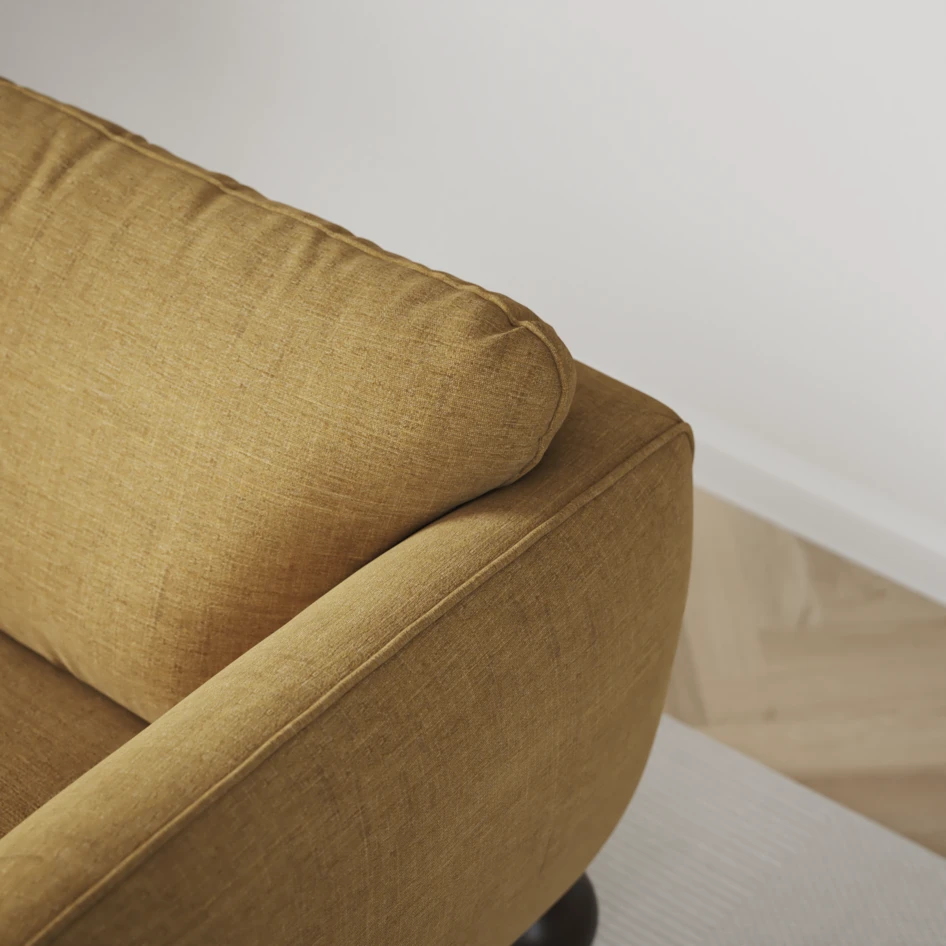 Madison - 2-sits soffa med divan vänster och schäslong höger - Gul
