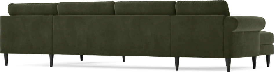 Bridge - 3-sits soffa med schäslong vänster och divan höger - Grön