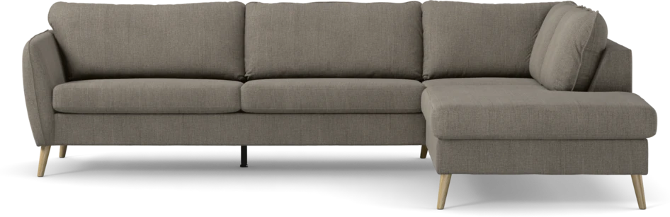 County - 2,5-sits soffa med divan höger - Brun