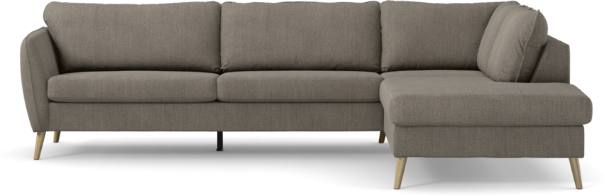 County - 2,5-sits soffa med divan höger - Brun