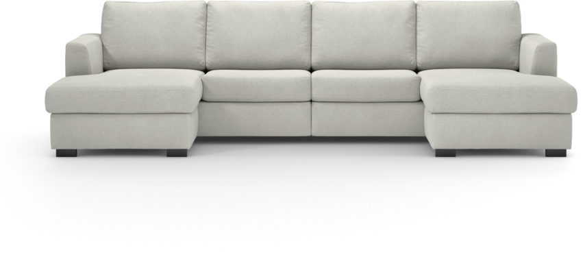 Friday - 2-sits soffa med två schäslonger - Vit