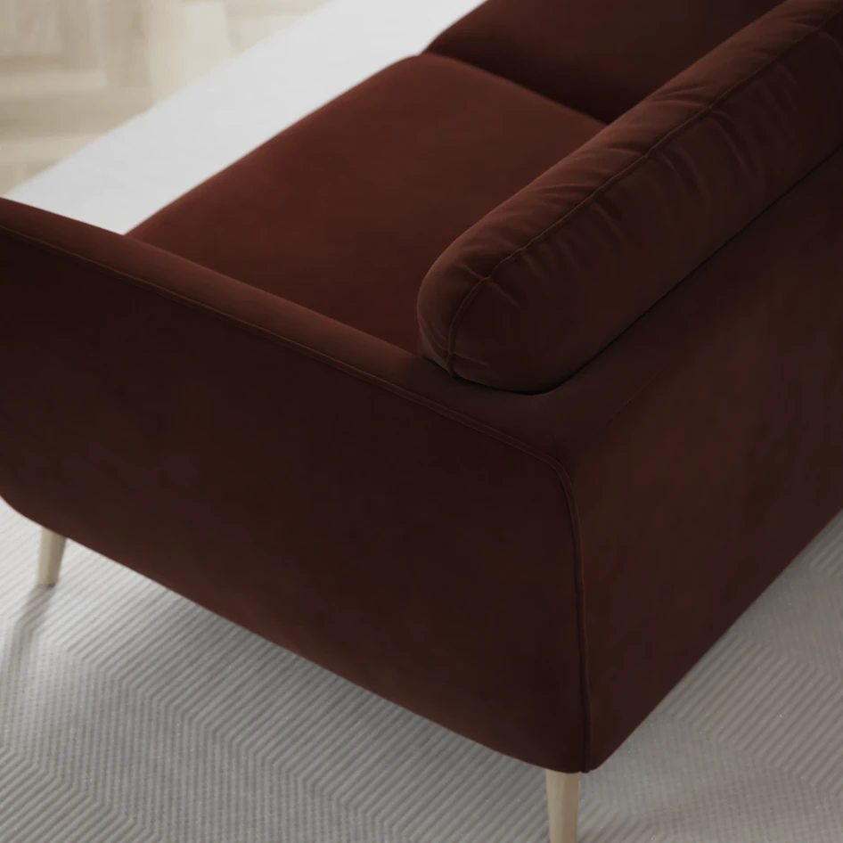 Madison Lux - 3-sits soffa med schäslong vänster - Orange