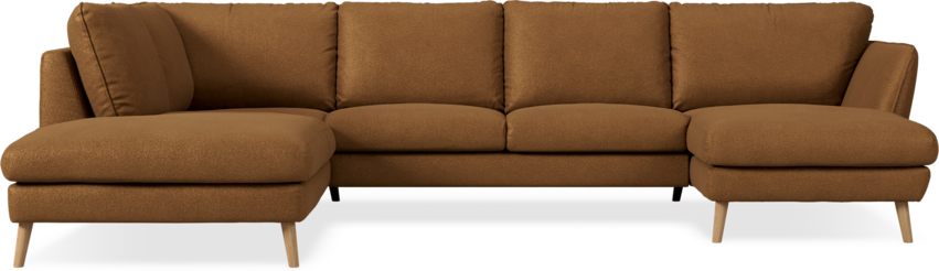 Madison Lux - 2-sits soffa med divan vänster och schäslong höger - Brun