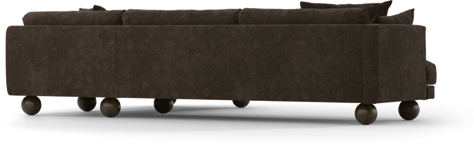 Harper - 3-sits soffa med divan höger - Brun