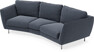 Madison - 3-sits soffa svängd, 70 cm - Blå