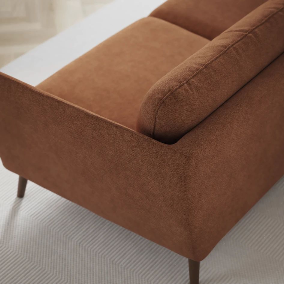 Madison Lux - Hörnsoffa med schäslong höger - Orange
