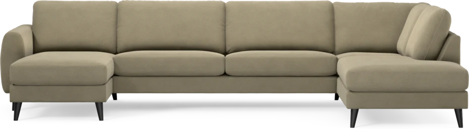 Bridge - 3-sits soffa med schäslong vänster och divan höger - Beige