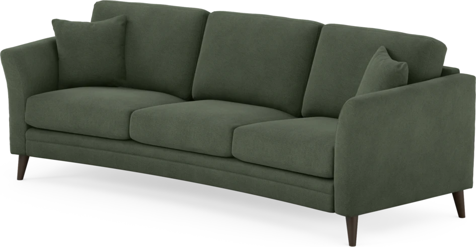 Eden - 3-sits soffa svängd - Grön
