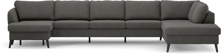 County - 4-sits soffa med schäslong vänster och divan höger - Brun