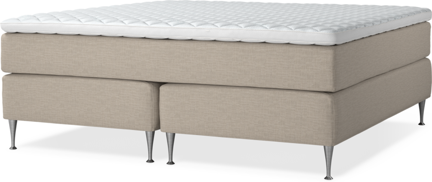 Delux Exclusive - Kontinentalsäng, dubbelsäng med bäddmadrass - Beige