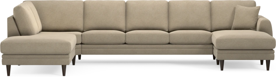 Eden - 3-sits soffa med divan vänster och schäslong höger - Beige
