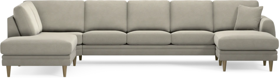 Eden - 3-sits soffa med divan vänster och schäslong höger - Brun