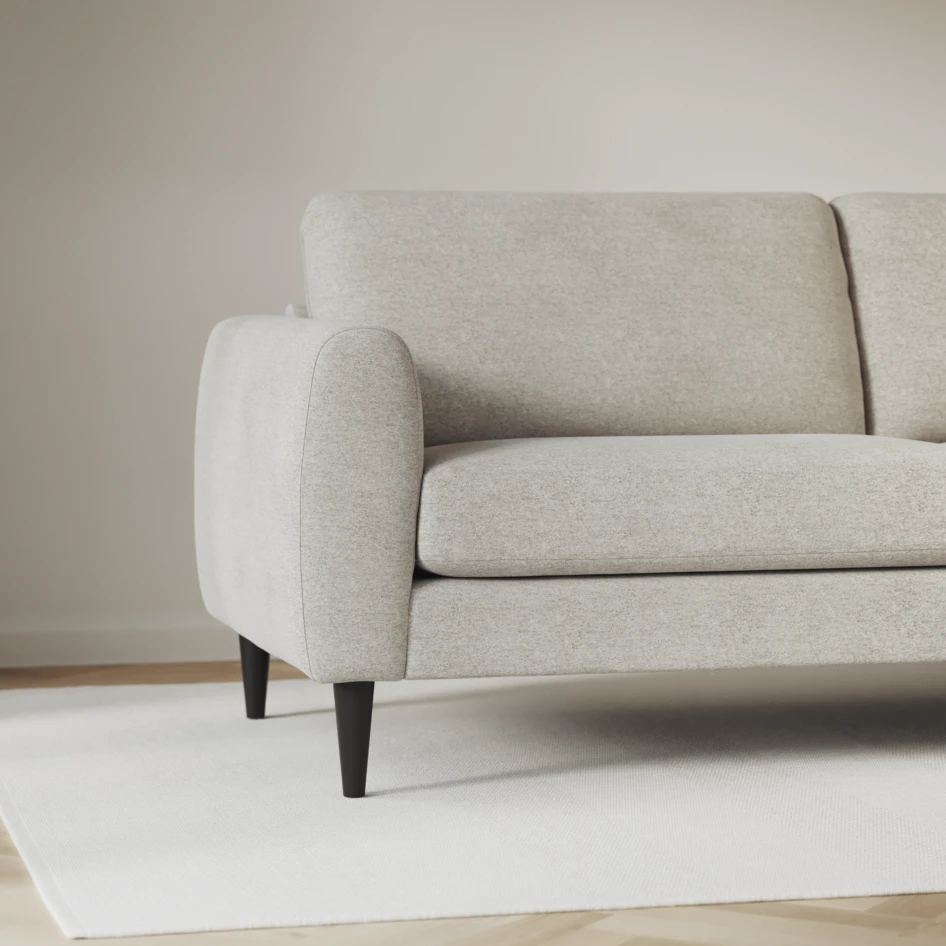Bridge - 3-sits soffa med divan höger - Grå