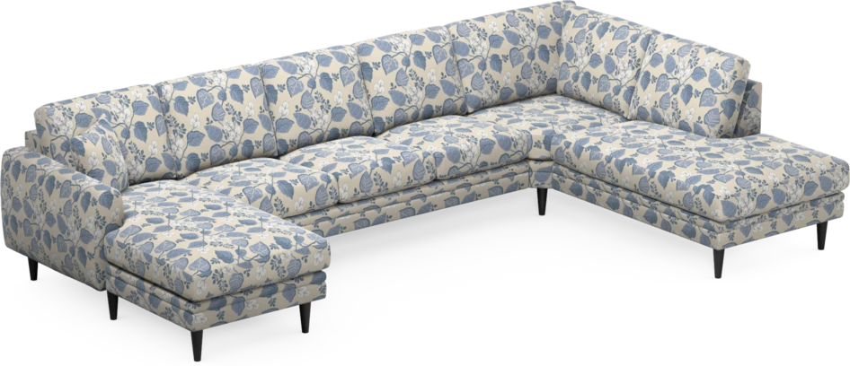 Eden - 3-sits soffa med schäslong vänster och divan höger - Flerfärgad