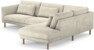 Willow - 3-sits soffa med divan höger, fast klädsel - Beige