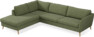 County - 2,5-sits soffa med divan vänster - Grön