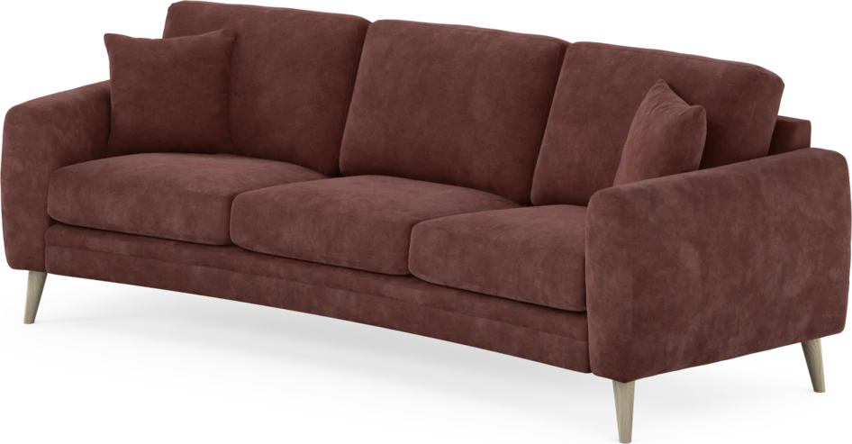 Eden - 3-sits soffa svängd - Röd