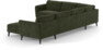Bridge - Hörnsoffa, 2+3-sits med schäslong höger - Grön
