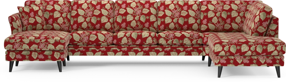 Eden - 3-sits soffa med schäslong vänster och divan höger - Flerfärgad