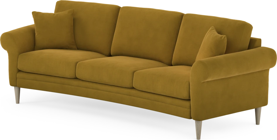 Eden - 3-sits soffa svängd - Gul