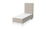 Dream Delux - Ramsäng, enkelsäng med bäddmadrass Sense Delux - Beige
