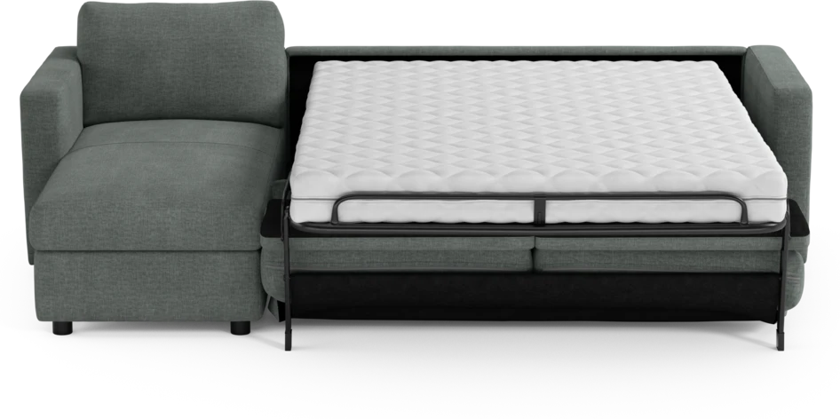 Lindö - Bäddsoffa 2,5-sits med schäslong, vändbar - Grå