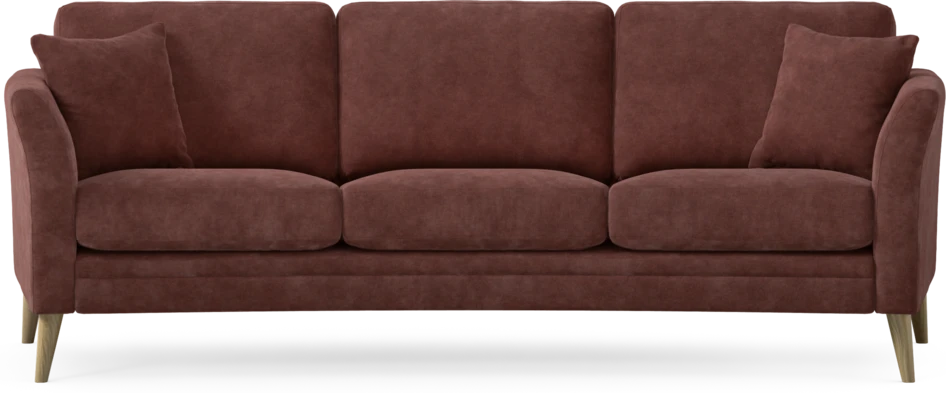 Eden - 3-sits soffa svängd - Röd