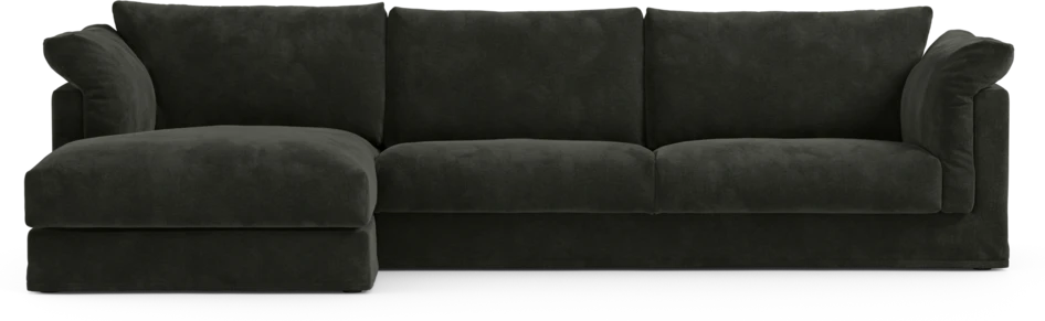 Cherrie Klädsel - Klädsel till 3-sits soffa med schäslong vänster - Svart