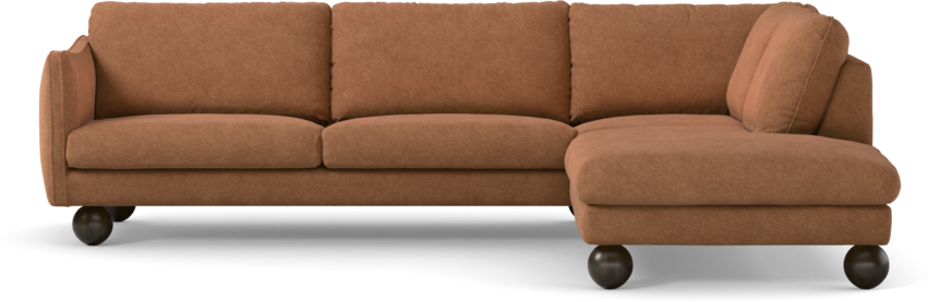 Madison Lux - 3-sits soffa med divan höger - Orange