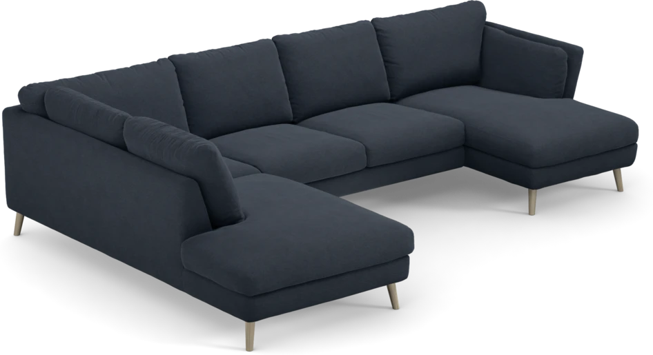 Madison - 2-sits soffa med divan vänster och schäslong höger - Blå