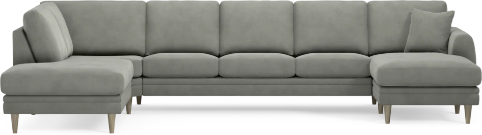 Eden - 3-sits soffa med divan vänster och schäslong höger - Grå