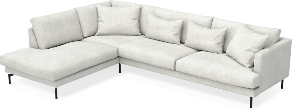 Harper - 3-sits soffa med divan vänster - Vit