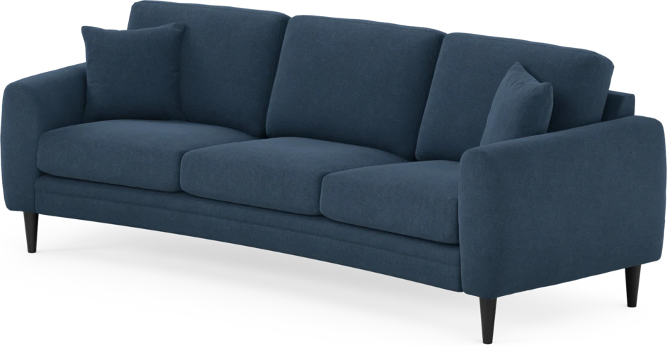 Eden - 3-sits soffa svängd - Blå