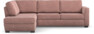 Friday - 2,5-sits soffa med divan vänster - Rosa